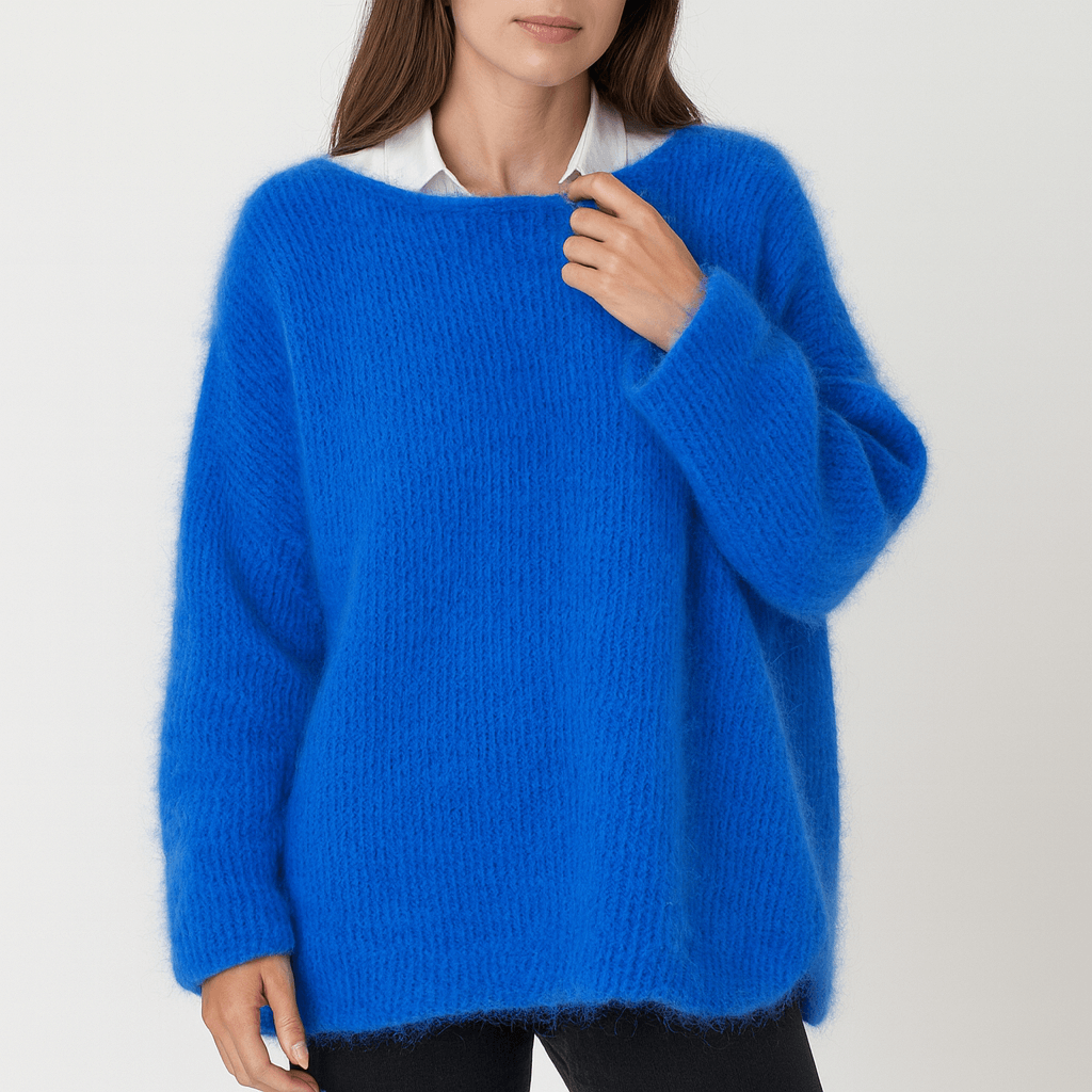 Luźny sweter oversize z dzianiny