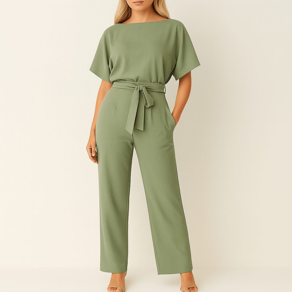 Minimalistyczny elegancki kombinezon damski