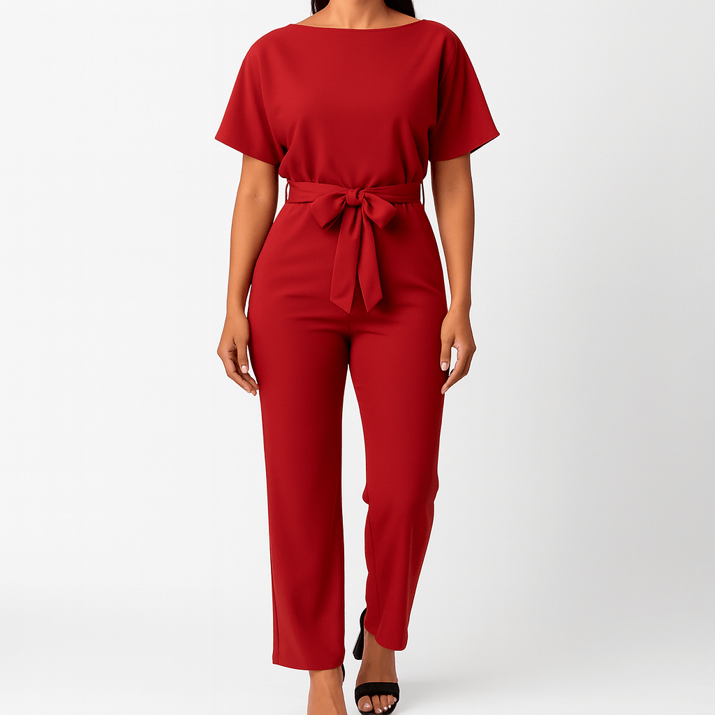 Minimalistyczny elegancki kombinezon damski